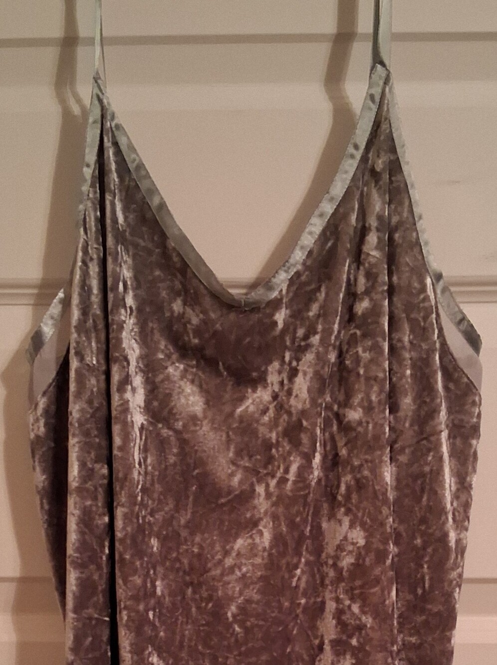 SHIFT Crushed Velvet A-Line Dress in Silver Gray